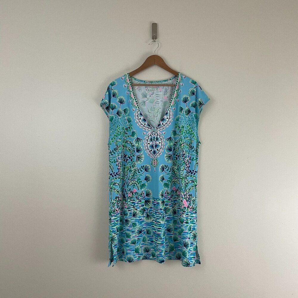 Lilly Pulitzer Talli Coverup Dress in Mosaic Shells Engineer Size Large